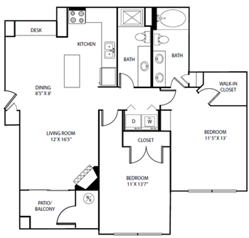 2B floor plan