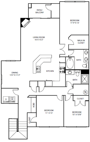3B floor plan