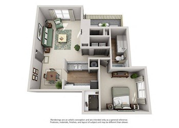 1B floor plan