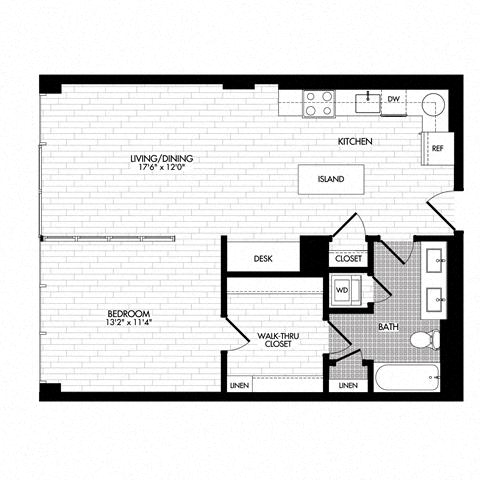 Floor plan layout diagram for 1G