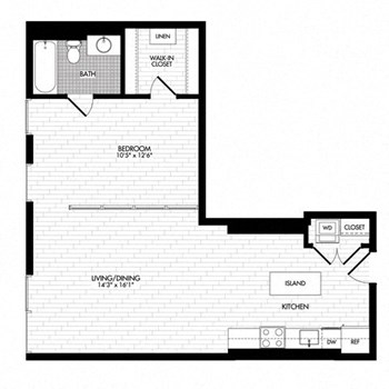 1N floor plan