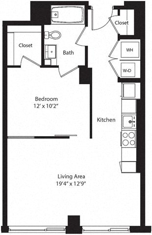 Floor plan layout diagram for 1D