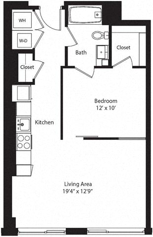 Floor plan layout diagram for 1G