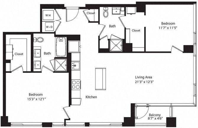 Floor plan layout diagram for 2D