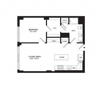 1R floor plan
