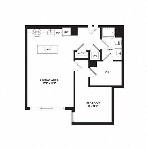 Floor plan layout diagram for 1S
