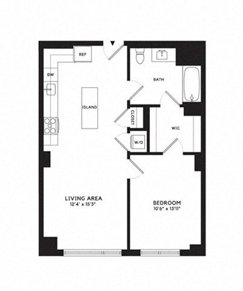 1T floor plan