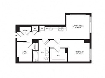 1W Den floor plan