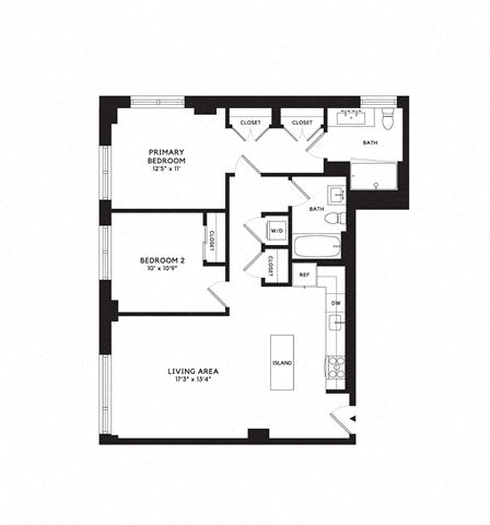 Floor plan layout diagram for 2E