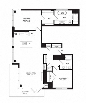 2V w/ Terrace floor plan