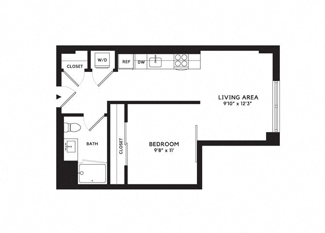 Floor plan layout diagram for Jr 1A-C (Affordable Housing)