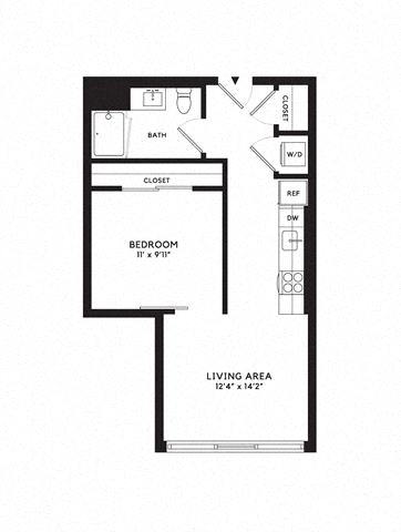 Floor plan layout diagram for Jr 1B-C (Affordable Housing)