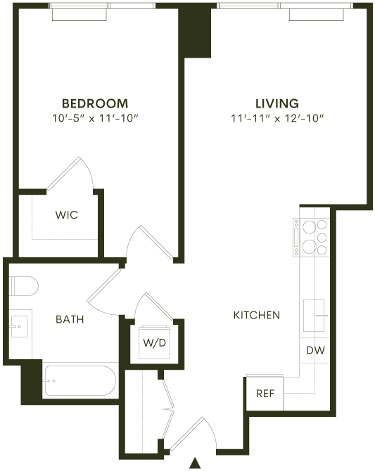 Floor plan layout diagram for 1C