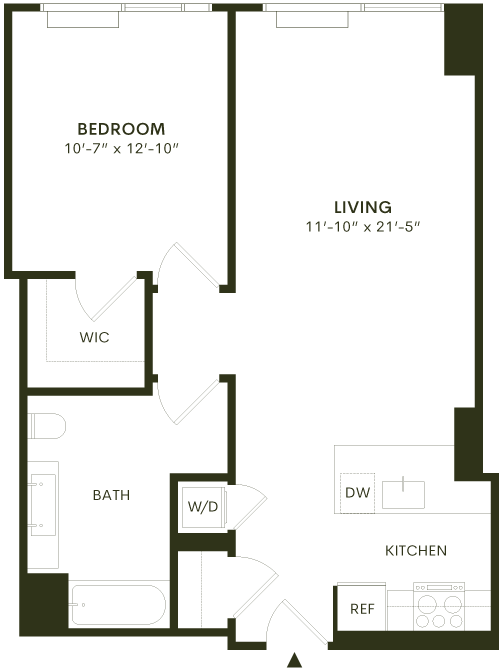 Floor plan layout diagram for 1F