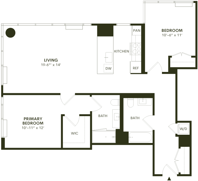 Floor plan layout diagram for 2D