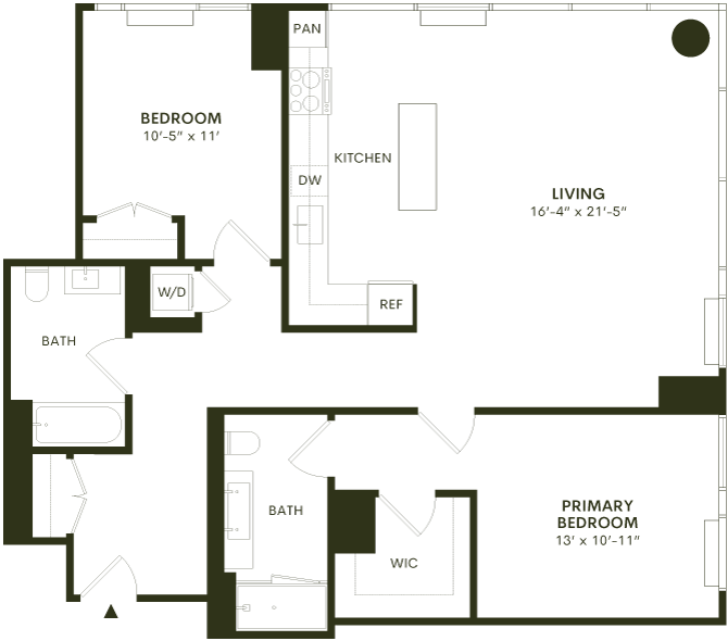 Floor plan layout diagram for 2F