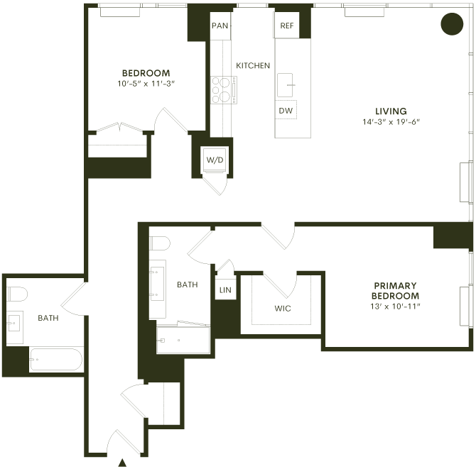Floor plan layout diagram for 2G