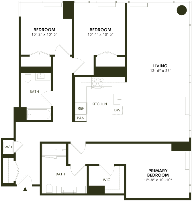 Floor plan layout diagram for 3A