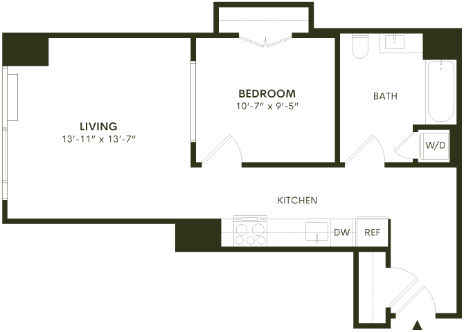 Floor plan layout diagram for Jr 1B
