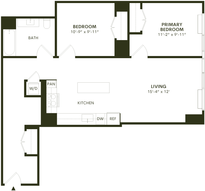 Floor plan layout diagram for Jr 2B