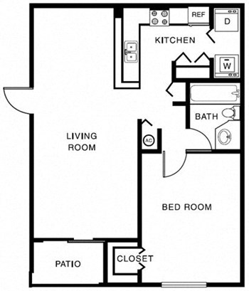 1B floor plan