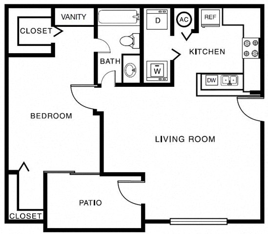 Floor plan layout diagram for 1C