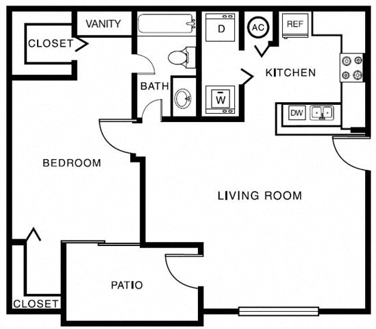 Floor plan layout diagram for 1C Renovation 2