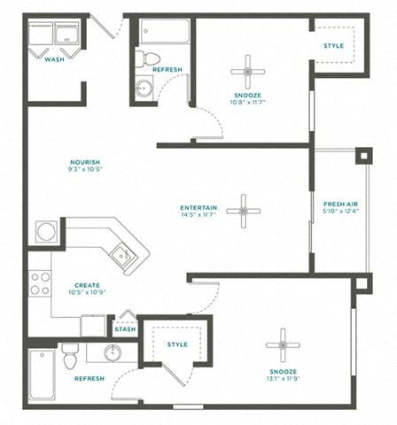 Floor plan layout diagram for 2C Renovation 4
