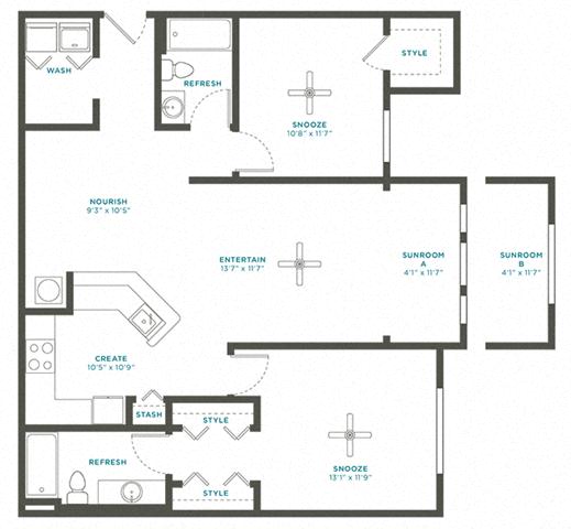 Floor plan layout diagram for 2D