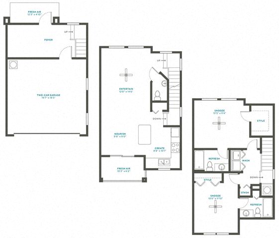 Floor plan layout diagram for 2F Townhome Renovation 4
