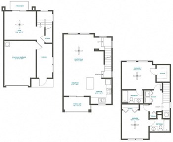 2G Den Townhome Renovation 4 floor plan