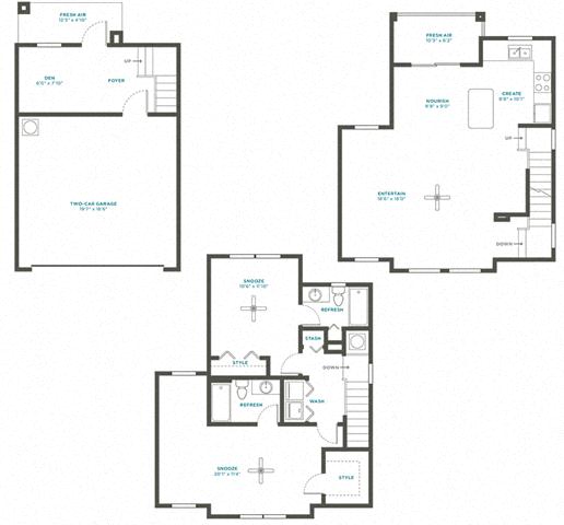 Floor plan layout diagram for 2H