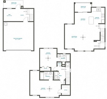 2H Townhome Renovation 3 floor plan