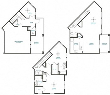 2J Den Townhome Renovation 3 floor plan