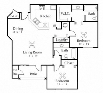 2C floor plan