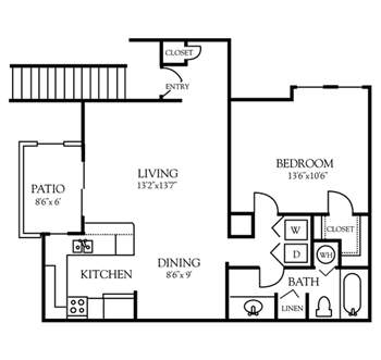 1B floor plan