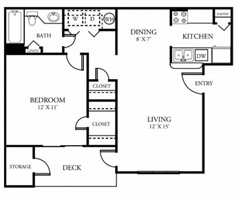 1B floor plan