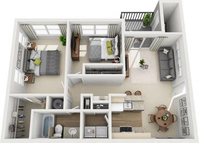 Floor plan layout diagram for 2A