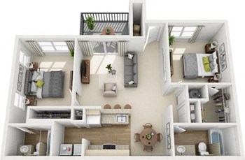 2B floor plan