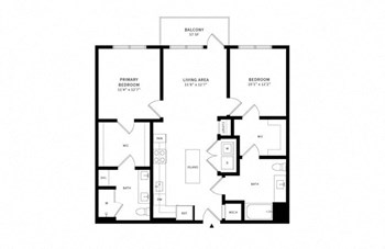 2A w/ Balcony floor plan