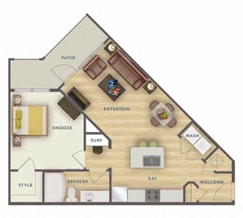 1D floor plan