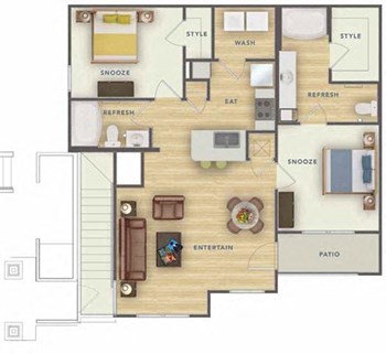 2C floor plan