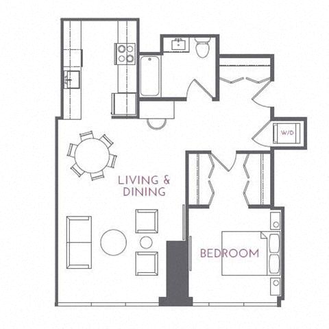 Floor plan layout diagram for 1E