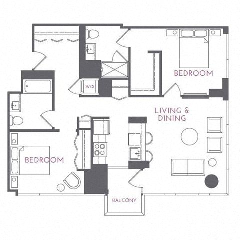Floor plan layout diagram for 2A