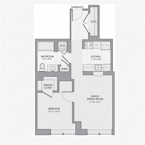 Floor plan layout diagram for 1A