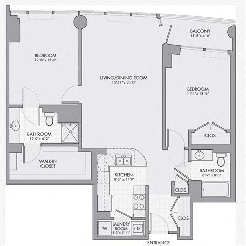 Floor plan layout diagram for 2D