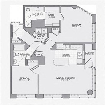 2F w/ Balcony floor plan