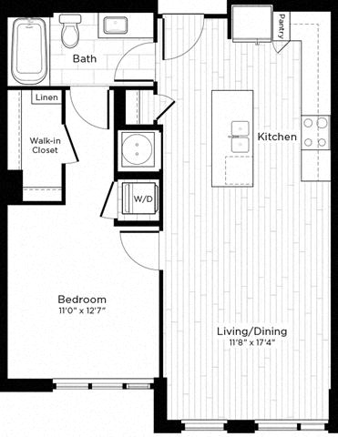 Floor plan layout diagram for 1D