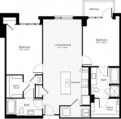 Floor plan layout diagram for 2R