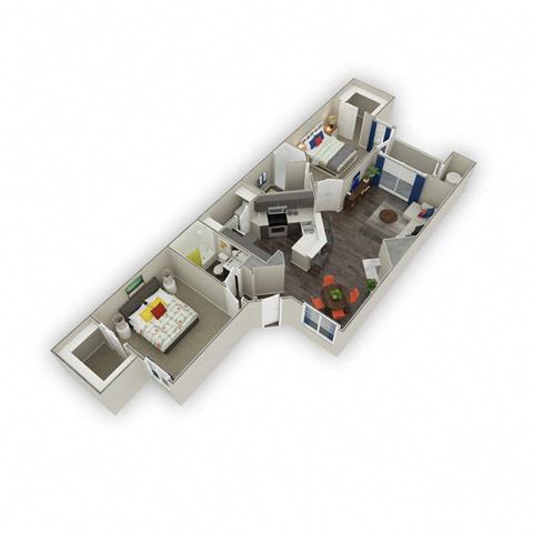 Floor plan layout diagram for 2A Renovation 3
